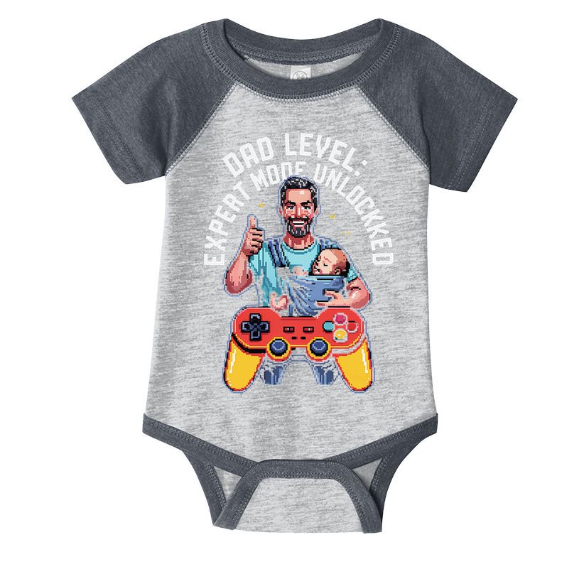 Gamer Dad  Achievement Unlocked Fatherhood Infant Baby Jersey Bodysuit