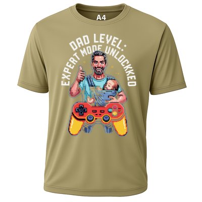 Gamer Dad  Achievement Unlocked Fatherhood Cooling Performance Crew T-Shirt