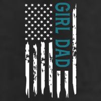 Girl Dad American Flag 7 Panel Mesh Trucker Snapback Hat