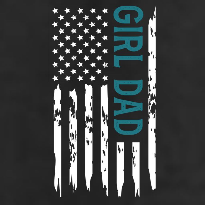 Girl Dad American Flag 7 Panel Mesh Trucker Snapback Hat