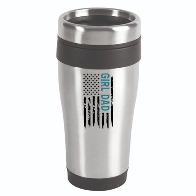 Girl Dad American Flag 16oz Travel Tumbler