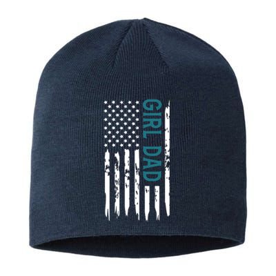 Girl Dad American Flag Sustainable Beanie