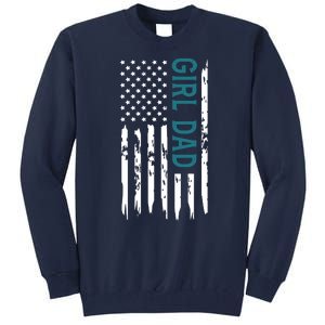 Girl Dad American Flag Tall Sweatshirt