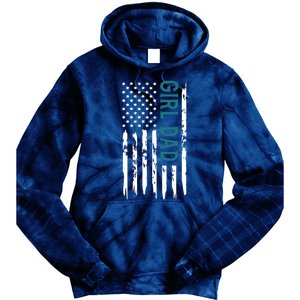 Girl Dad American Flag Tie Dye Hoodie