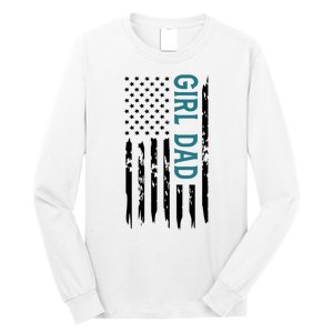 Girl Dad American Flag Long Sleeve Shirt