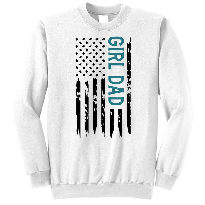 Girl Dad American Flag Sweatshirt