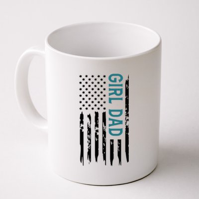 Girl Dad American Flag Coffee Mug