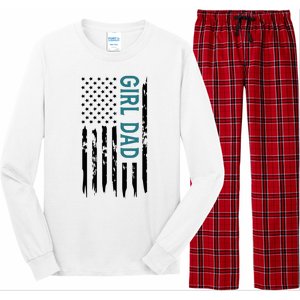 Girl Dad American Flag Long Sleeve Pajama Set