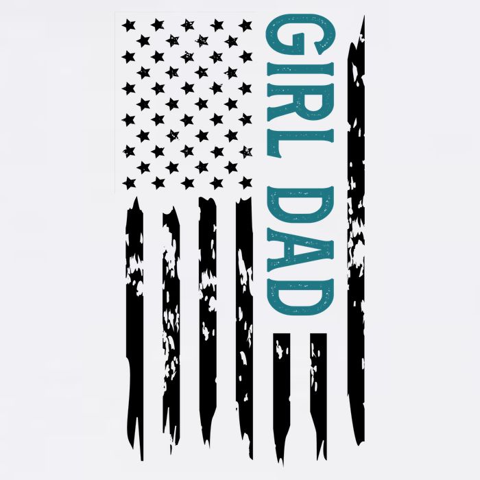 Girl Dad American Flag Flatbill Hat