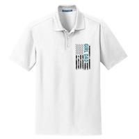 Girl Dad American Flag Dry Zone Grid Polo