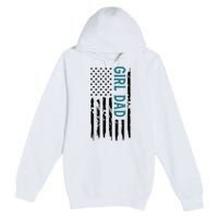 Girl Dad American Flag Premium Pullover Hoodie