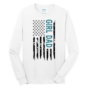 Girl Dad American Flag Tall Long Sleeve T-Shirt