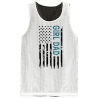 Girl Dad American Flag Mesh Reversible Basketball Jersey Tank