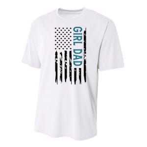 Girl Dad American Flag Performance Sprint T-Shirt