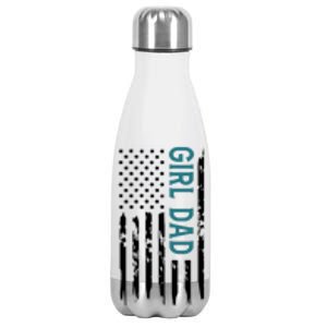 Girl Dad American Flag Stainless Steel Insulated Water Bottle