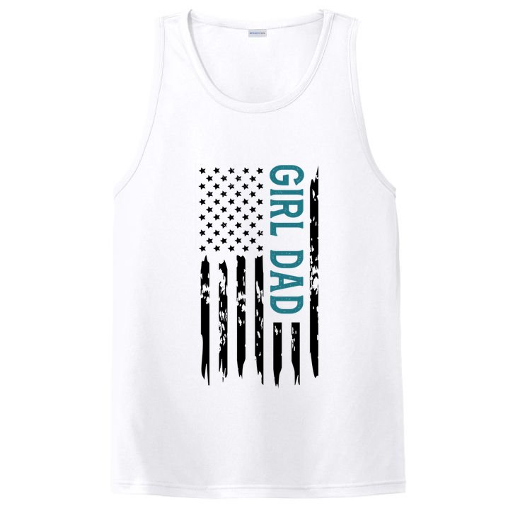 Girl Dad American Flag PosiCharge Competitor Tank