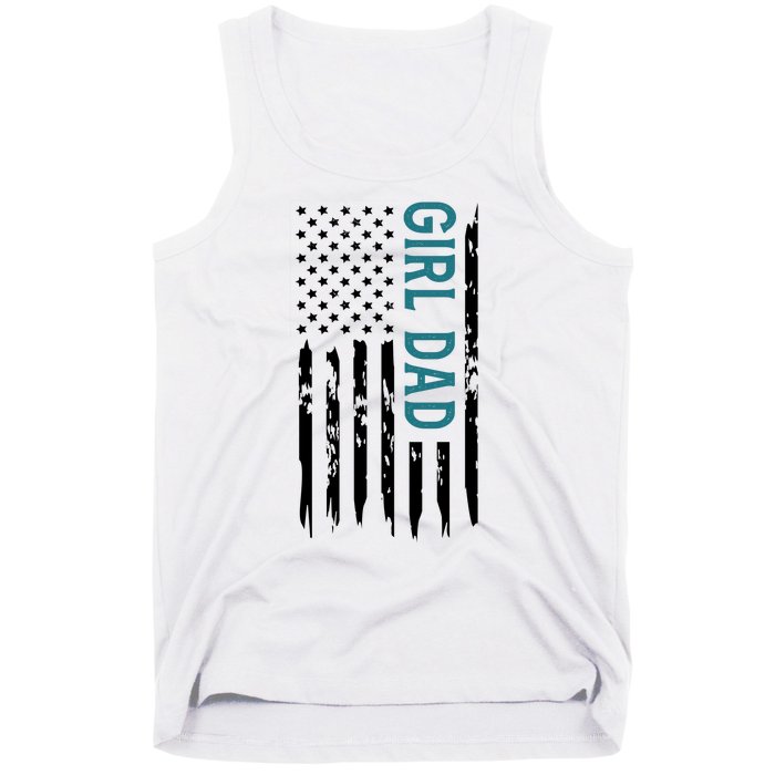 Girl Dad American Flag Tank Top