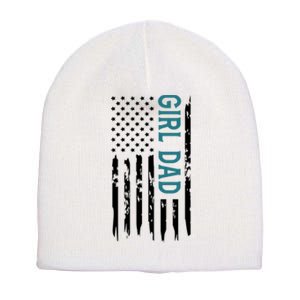 Girl Dad American Flag Short Acrylic Beanie