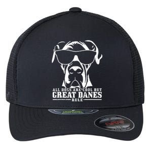 Great Dane All Dogs Are Cool Great Danes Rule Funny Flexfit Unipanel Trucker Cap