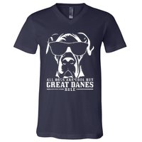 Great Dane All Dogs Are Cool Great Danes Rule Funny V-Neck T-Shirt