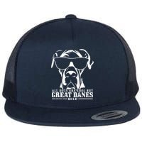 Great Dane All Dogs Are Cool Great Danes Rule Funny Flat Bill Trucker Hat