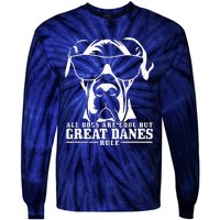 Great Dane All Dogs Are Cool Great Danes Rule Funny Tie-Dye Long Sleeve Shirt