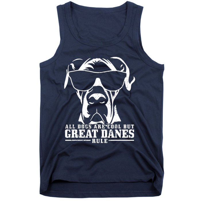 Great Dane All Dogs Are Cool Great Danes Rule Funny Tank Top