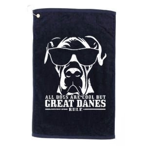 Great Dane All Dogs Are Cool Great Danes Rule Funny Platinum Collection Golf Towel