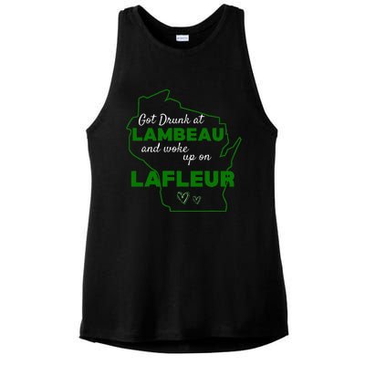 Got Drunk At Lambeau And Woke Up On Lafleur Fans Ladies PosiCharge Tri-Blend Wicking Tank