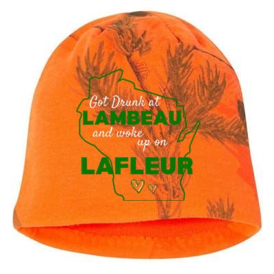 Got Drunk At Lambeau And Woke Up On Lafleur Fans Kati - Camo Knit Beanie