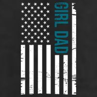 Girl Dad American Flag 7 Panel Mesh Trucker Snapback Hat