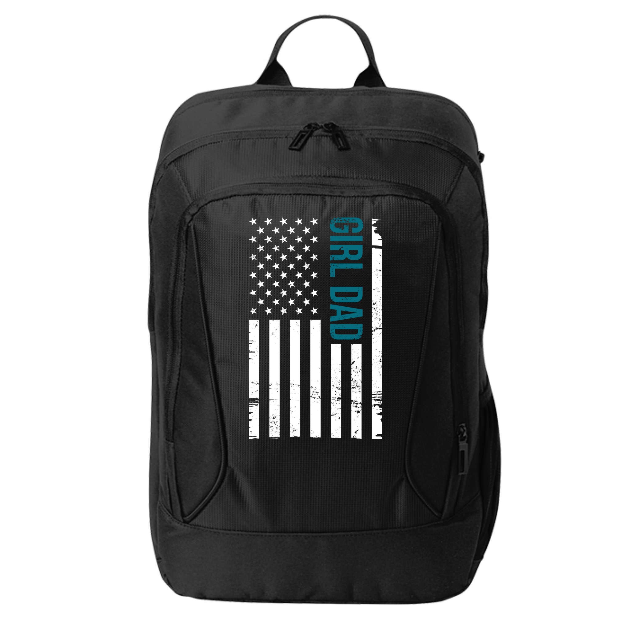 Girl Dad American Flag City Backpack