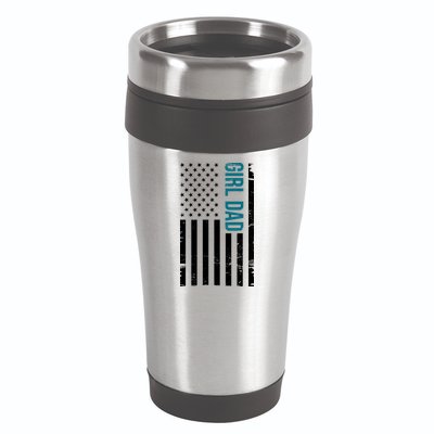 Girl Dad American Flag 16oz Travel Tumbler