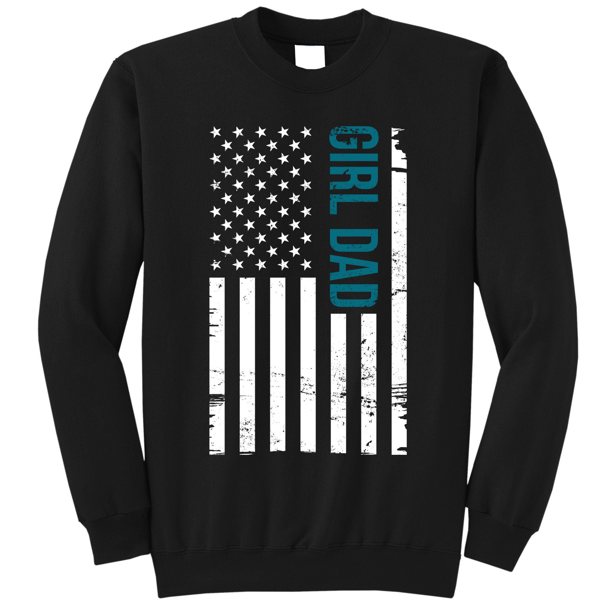 Girl Dad American Flag Tall Sweatshirt