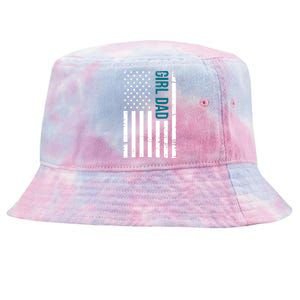 Girl Dad American Flag Tie-Dyed Bucket Hat