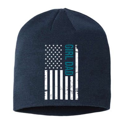 Girl Dad American Flag Sustainable Beanie