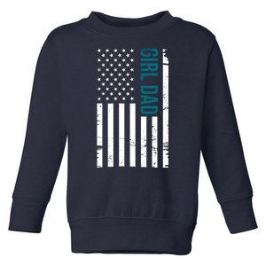 Girl Dad American Flag Toddler Sweatshirt