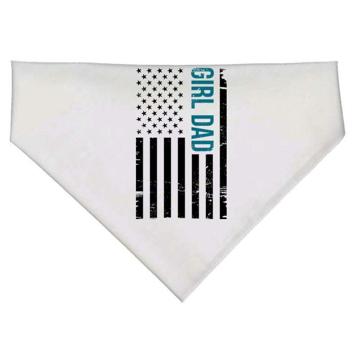 Girl Dad American Flag USA-Made Doggie Bandana