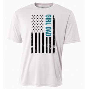 Girl Dad American Flag Cooling Performance Crew T-Shirt