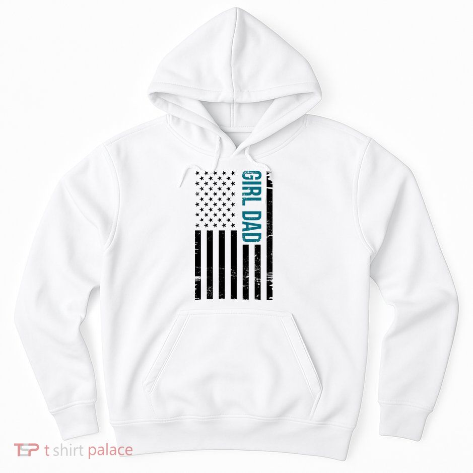 Girl Dad American Flag Hoodie