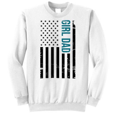 Girl Dad American Flag Sweatshirt