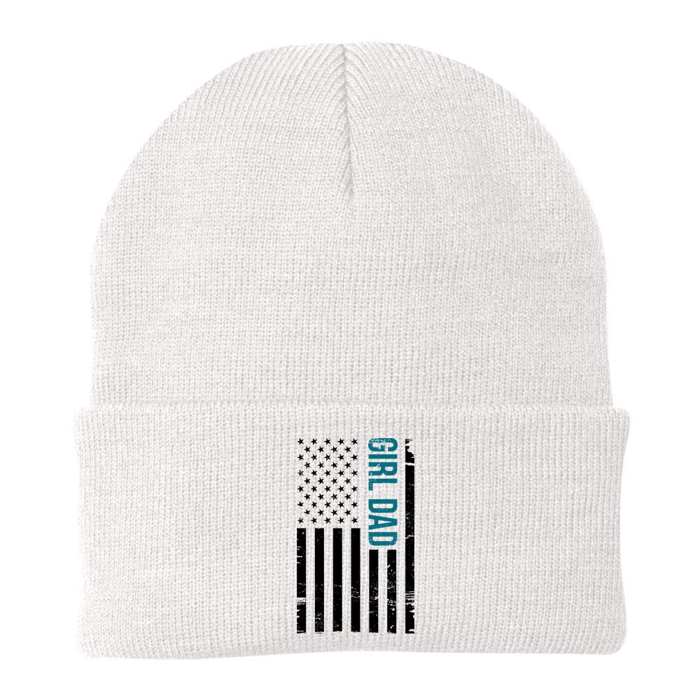 Girl Dad American Flag Beanie
