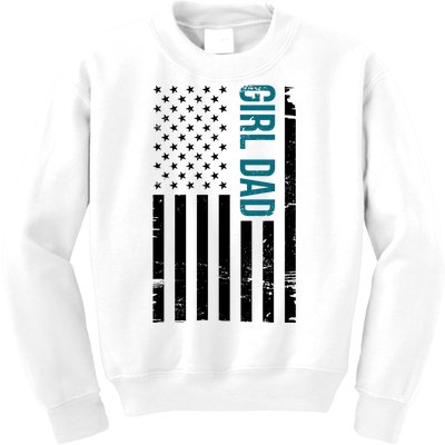 Girl Dad American Flag Kids Sweatshirt