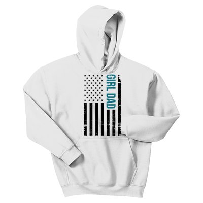 Girl Dad American Flag Kids Hoodie