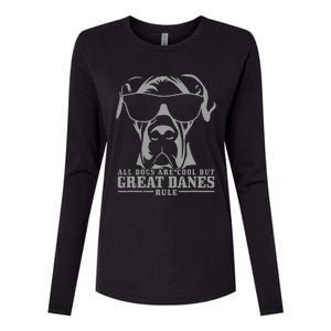 Great Dane All Dogs Are Cool Great Danes Rule Funny Womens Cotton Relaxed Long Sleeve T-Shirt