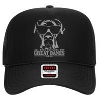 Great Dane All Dogs Are Cool Great Danes Rule Funny High Crown Mesh Back Trucker Hat