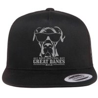 Great Dane All Dogs Are Cool Great Danes Rule Funny Flat Bill Trucker Hat