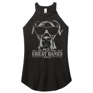 Great Dane All Dogs Are Cool Great Danes Rule Funny Women's Perfect Tri Rocker Tank