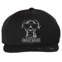 Great Dane All Dogs Are Cool Great Danes Rule Funny Wool Snapback Cap