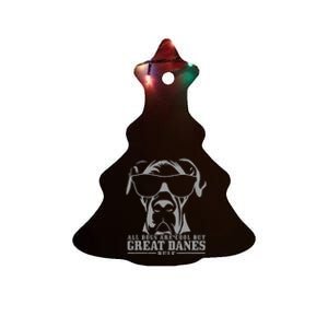 Great Dane All Dogs Are Cool Great Danes Rule Funny Ceramic Tree Ornament